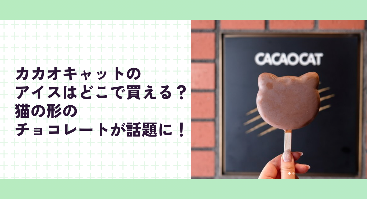 カカオキャットのアイスはどこで買える？猫の形のチョコレートが話題に！